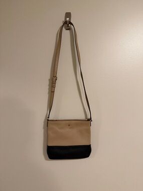 Kate Spade crossbody bag in two tone black and tan